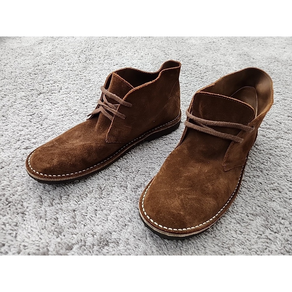 J.Crew MacAlister Desert Boot Mens 11.5 Brown Suede Italian Leather Chukka FA34